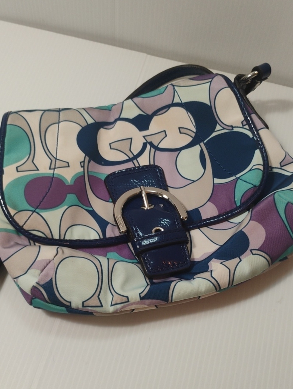 Coach Soho Kyra Scarf Print Flap Crossbody Y2K